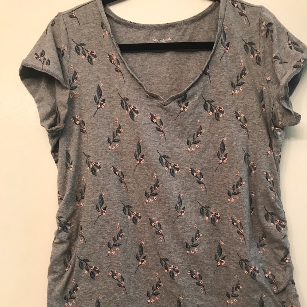 Motherhood Maternity Top. Gray